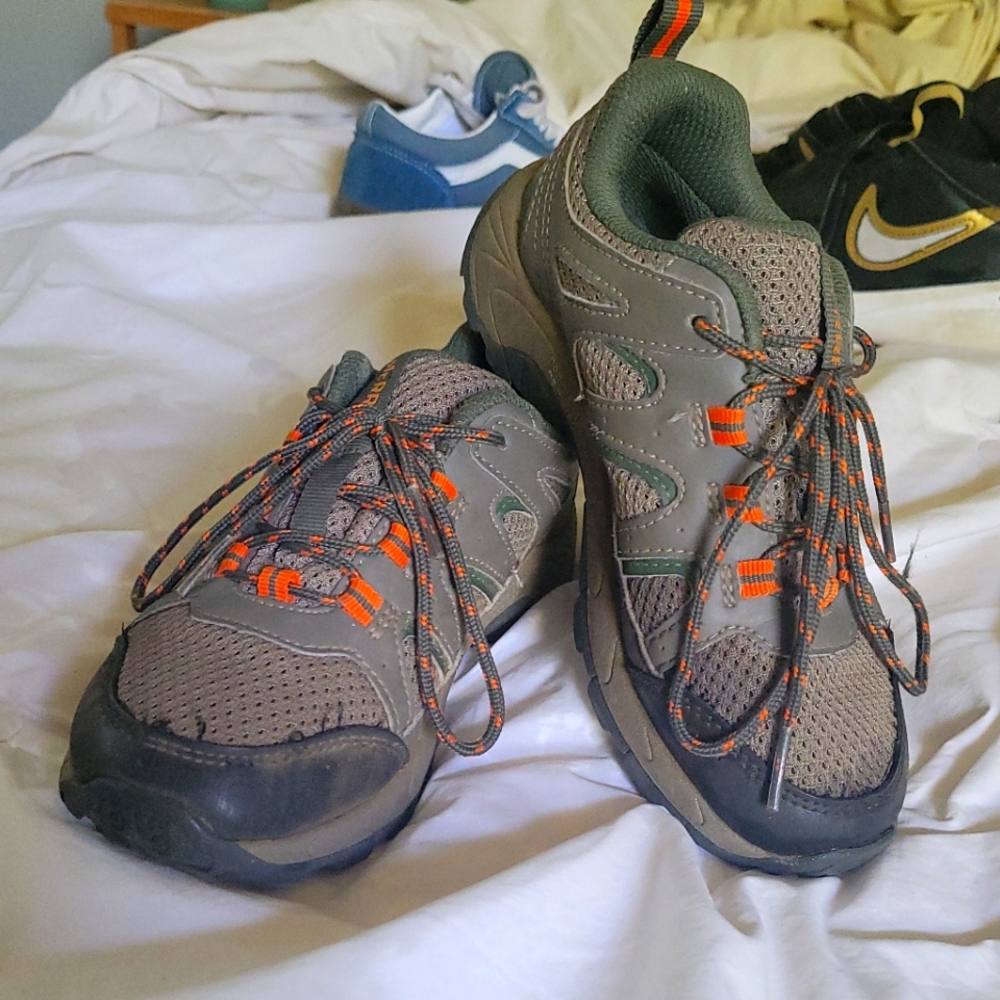 Merrell Waterproof Hiking Shoes - Green and Gray